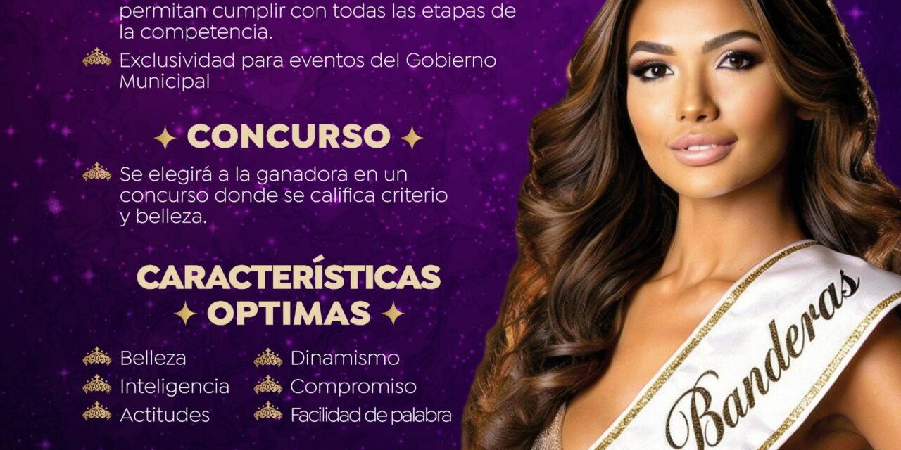 ¡CONVOCAN A JÓVENES A PARTICIPAR EN MISS BAHÍA 2026!