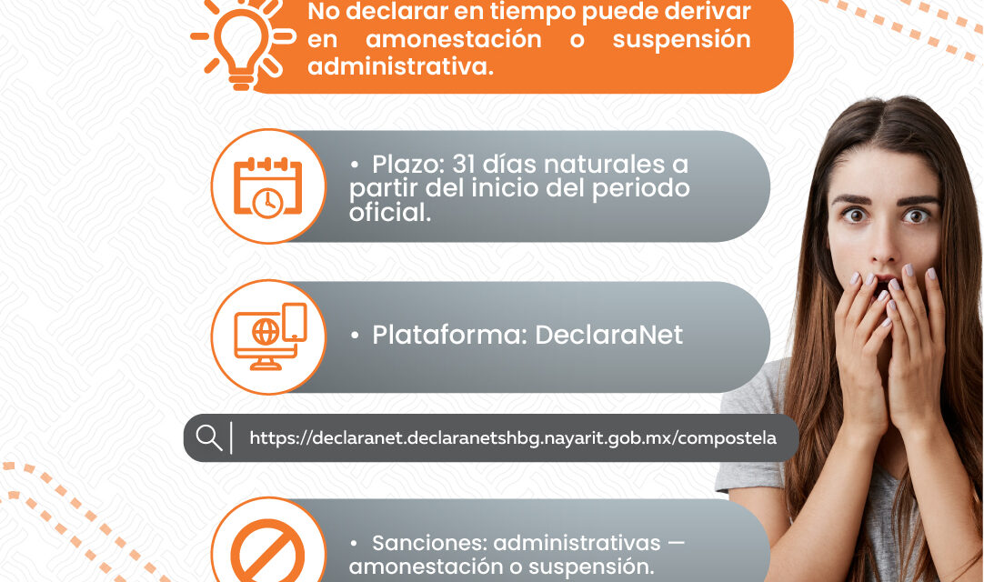 ¡EVITA SANCIONES! PRESENTA A TIEMPO TU DECLARACIÓN PATRIMONIAL