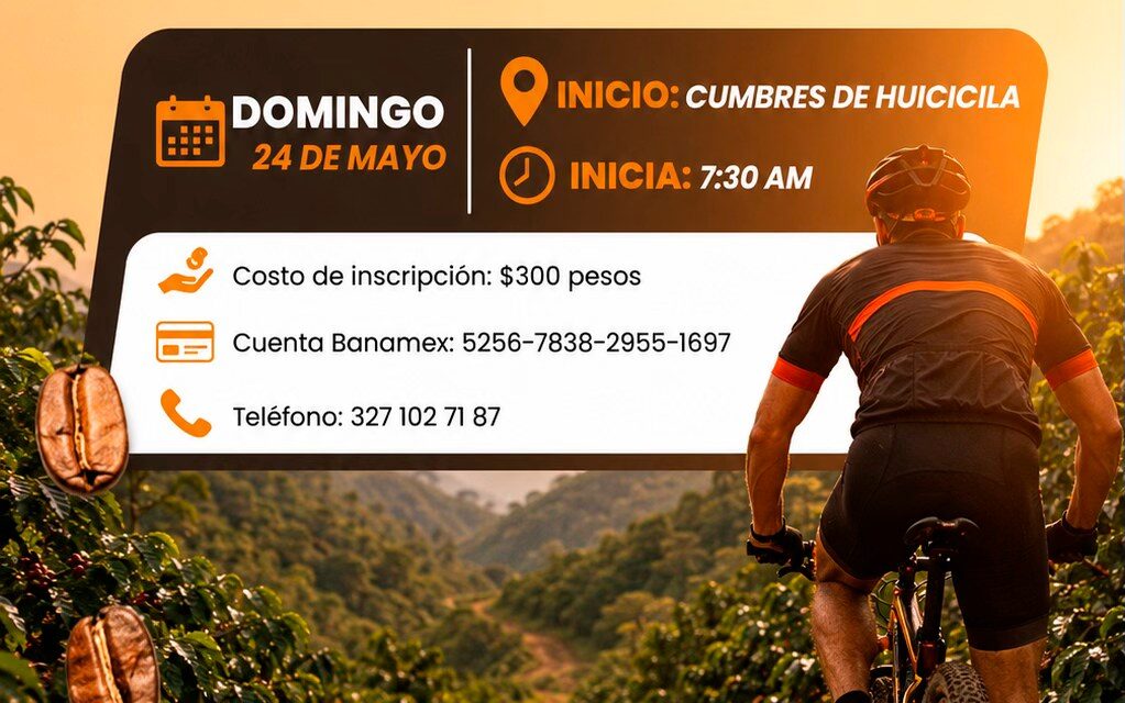 ¡VIVE LA ADRENALINA EN LA RODADA “RUTA DEL CAFÉ” ESTE 24 DE MAYO!