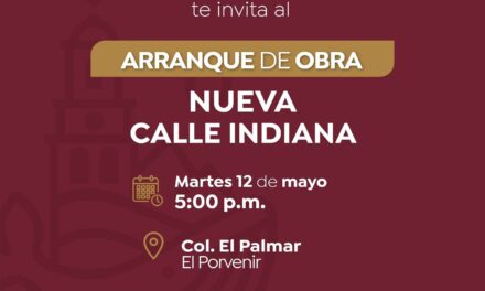 ¡ARRANQUE DE OBRA EN EL PORVENIR: NUEVA CALLE INDIANA!