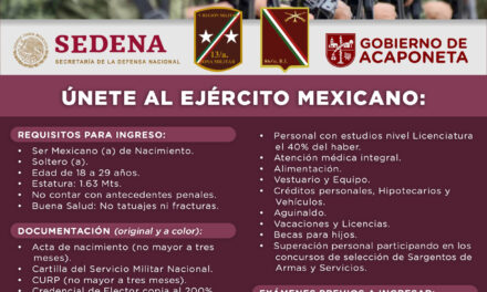 ¡EL EJÉRCITO MEXICANO BUSCA JÓVENES CON VOCACIÓN DE SERVICIO!
