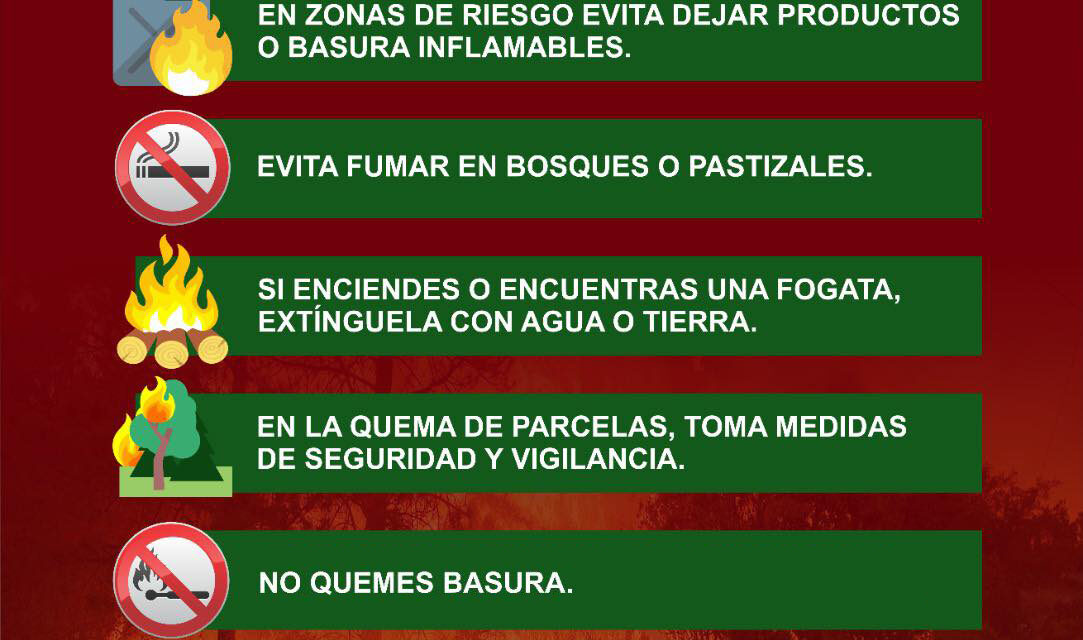 ¡EVITEMOS QUEMAS DE PASTIZALES Y PREVENGAMOS INCENDIOS!