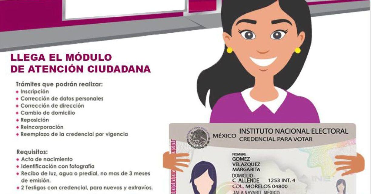¡EL MÓDULO DEL INE LLEGA A JALA PARA TRÁMITES DE CREDENCIAL!