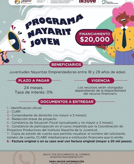 ¿Tienes un emprendimiento o una idea en mente? ¡El programa Nayarit Joven es tu oportunidad!