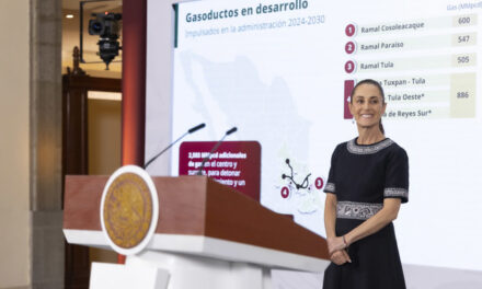 Presidenta presenta el Plan de Gasoductos con una inversión de más de 140 mil mdp hacia 2030