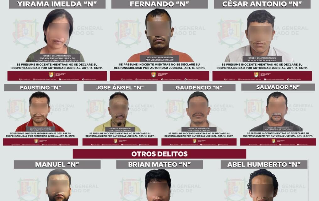 SE CUMPLIMENTAN 28 ÓRDENES DE APREHENSIÓN; DESTACAN CASOS DE SECUESTRO Y DESAPARICIÓN COMETIDA POR PARTICULARES