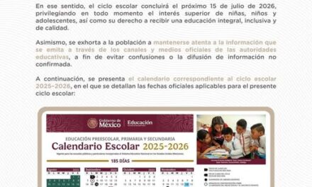 Gobierno de Nayarit confirma vigencia del calendario escolar 2025-2026