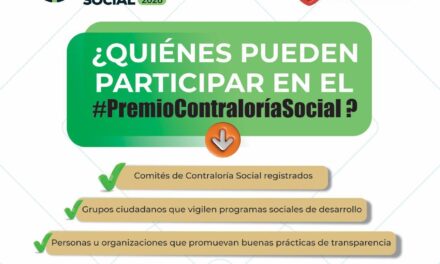 La Secretaría para la Honestidad y Buena Gobernanza invita a participar en la XVIII Edición del Premio Nacional de Contraloría Social 2026