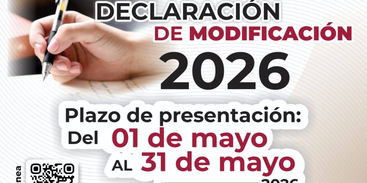 Gobierno del Estado de Nayarit invita a realizar la Declaración Patrimonial y de Intereses de Modificación 2026.
