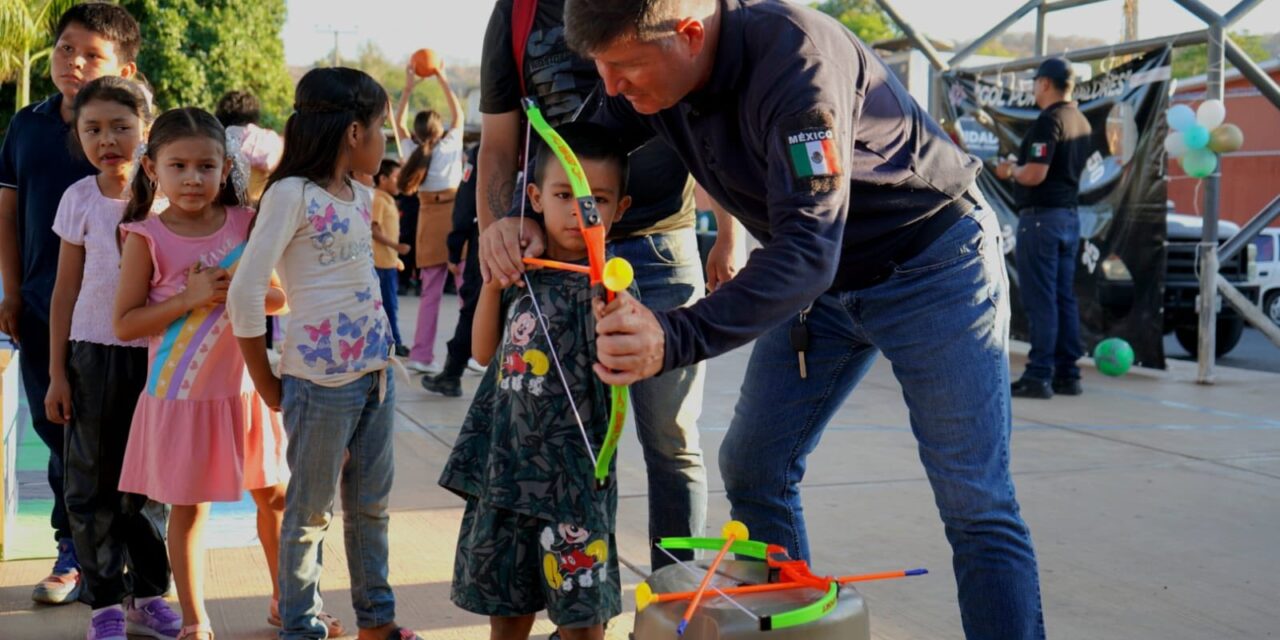 Realiza SSPC actividades recreativas por el Día del Niño en Santa María del Oro