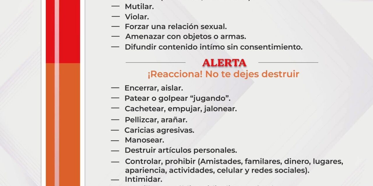 ¡IDENTIFICAR LA VIOLENCIA ES EL PRIMER PASO PARA PREVENIRLA!