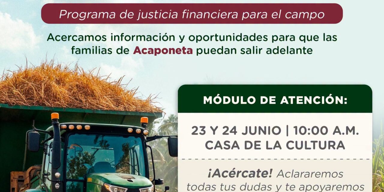 ¡“VOLVER A CRECER”: APOYO Y JUSTICIA FINANCIERA PARA EL CAMPO!