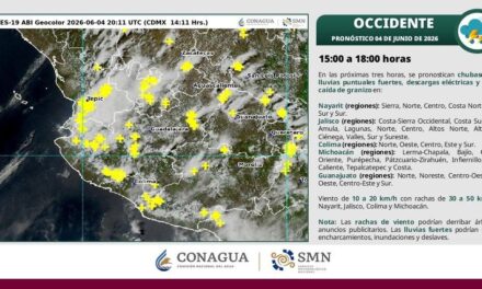 ¡ALERTA POR LLUVIAS FUERTES, GRANIZO Y RACHAS DE VIENTO EN EL NORTE Y OCCIDENTE DE MÉXICO!