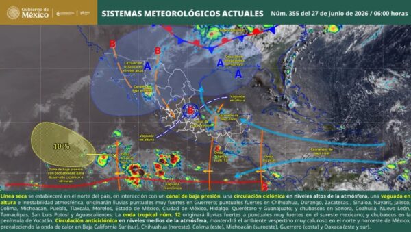 ¡PRONOSTICAN LLUVIAS FUERTES, VIENTOS Y OLEAJE EN NAYARIT ESTE SÁBADO!