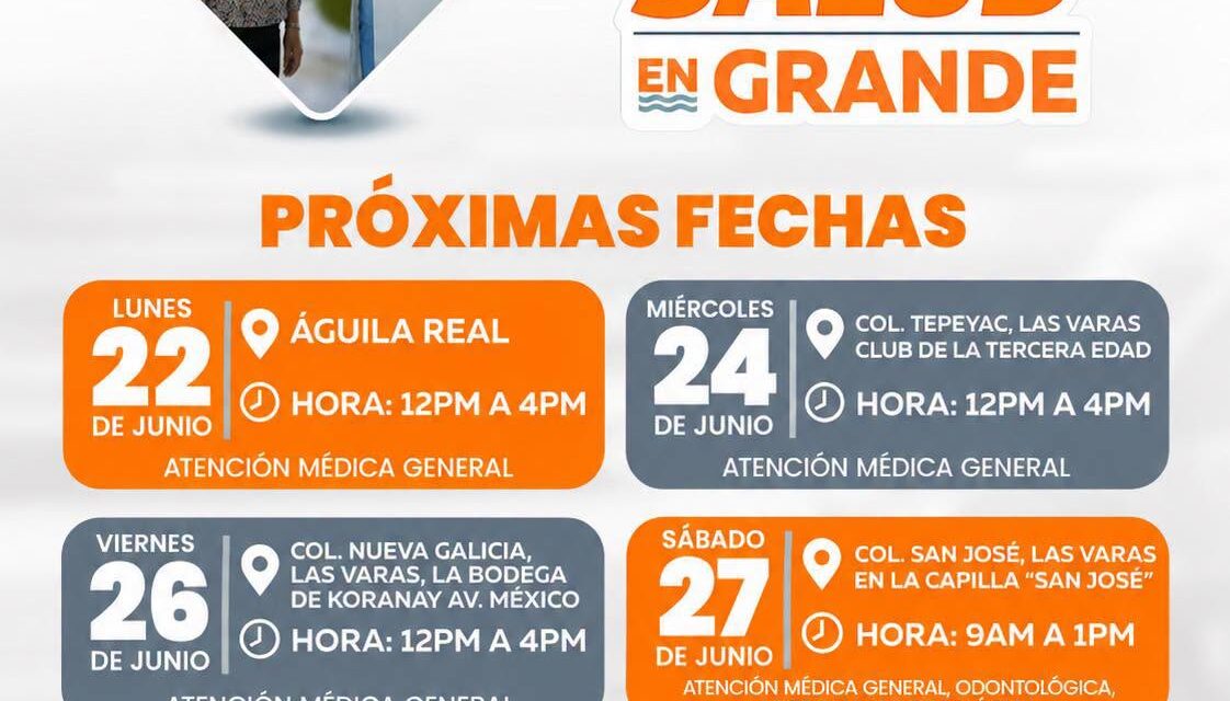 ¡PRÓXIMAS FECHAS DE LA GIRA DE LA SALUD: SERVICIOS MÉDICOS CERCA DE TI!