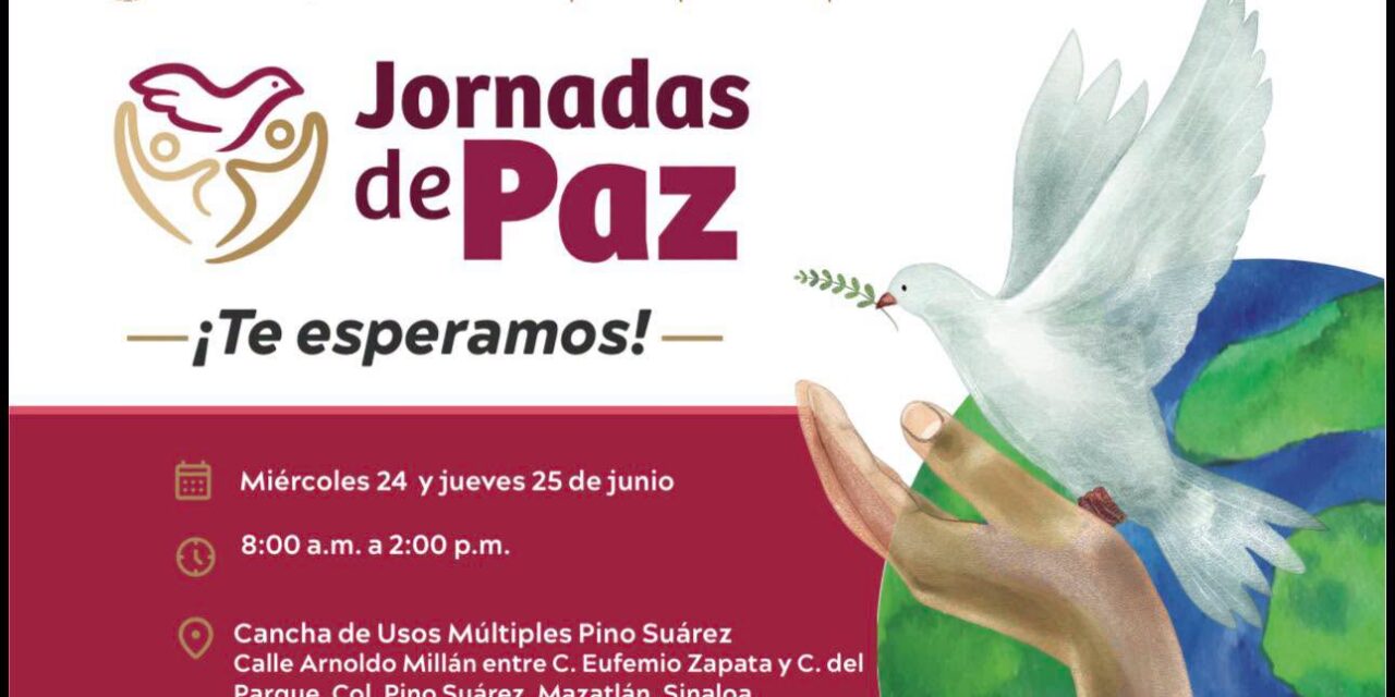 ¡JORNADAS DE PAZ EN PINO SUÁREZ! SERVICIOS GRATUITOS PARA TODA LA FAMILIA