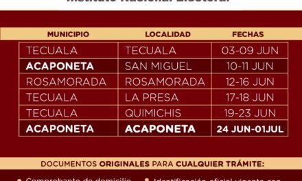 ¡INFORMACIÓN IMPORTANTE DEL MÓDULO DEL INE!