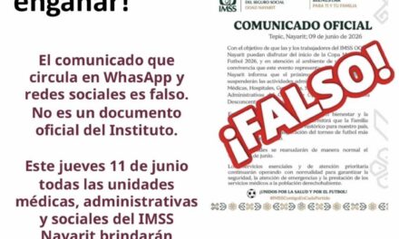 ¡ATENCIÓN! INFORMACIÓN FALSA EN CIRCULACIÓN