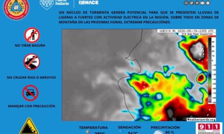 ¡ALERTA PREVENTIVA POR LLUVIAS Y TORMENTAS ELÉCTRICAS EN LA REGIÓN!