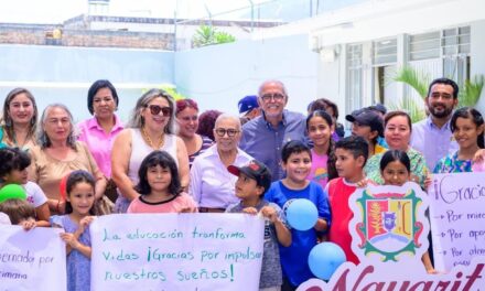 Miguel Ángel Navarro y Beatriz Estrada impulsan nuevas mejoras para la Primaria José Martí, en Tepic