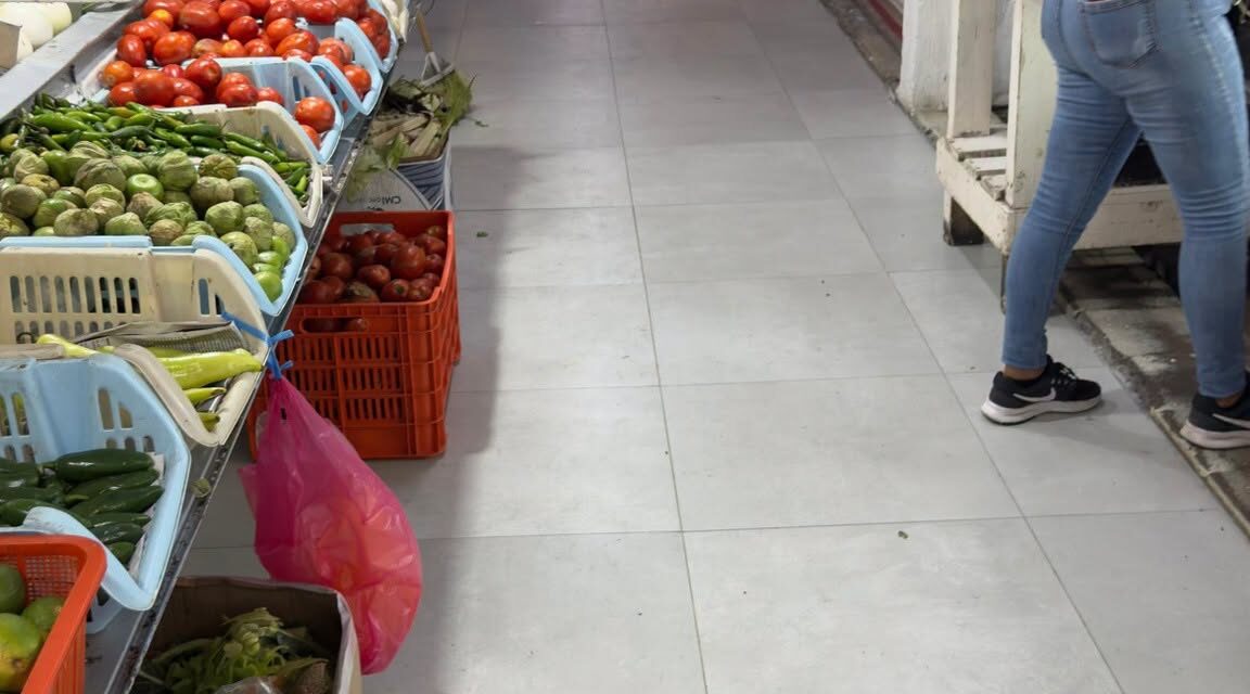 Avanza colocación de nuevo piso en el Mercado Juan Escutia