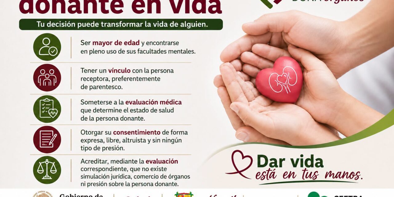 ¡DONA ÓRGANOS, REGALA VIDA! UN SOLO ACTO PUEDE SALVAR HASTA 7 VIDAS