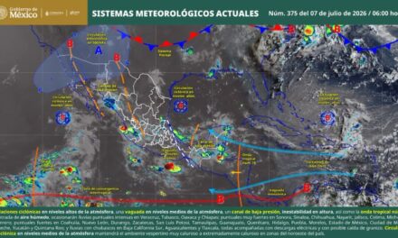 ¡PREPÁRATE! PRONOSTICAN LLUVIAS MUY FUERTES, VIENTOS Y OLEAJE EN NAYARIT ESTE 7 DE JULIO