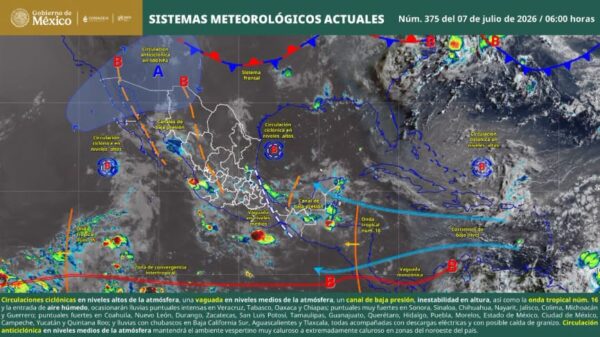 ¡PREPÁRATE! PRONOSTICAN LLUVIAS MUY FUERTES, VIENTOS Y OLEAJE EN NAYARIT ESTE 7 DE JULIO
