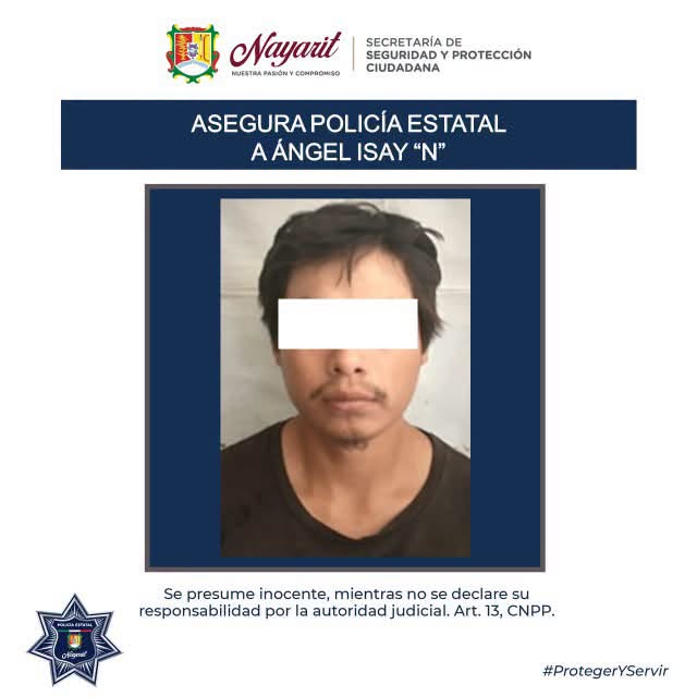 ¡POLICÍA ESTATAL DETIENE A UNA PERSONA POR PRESUNTA POSESIÓN DE CRISTAL EN SANTIAGO IXCUINTLA!