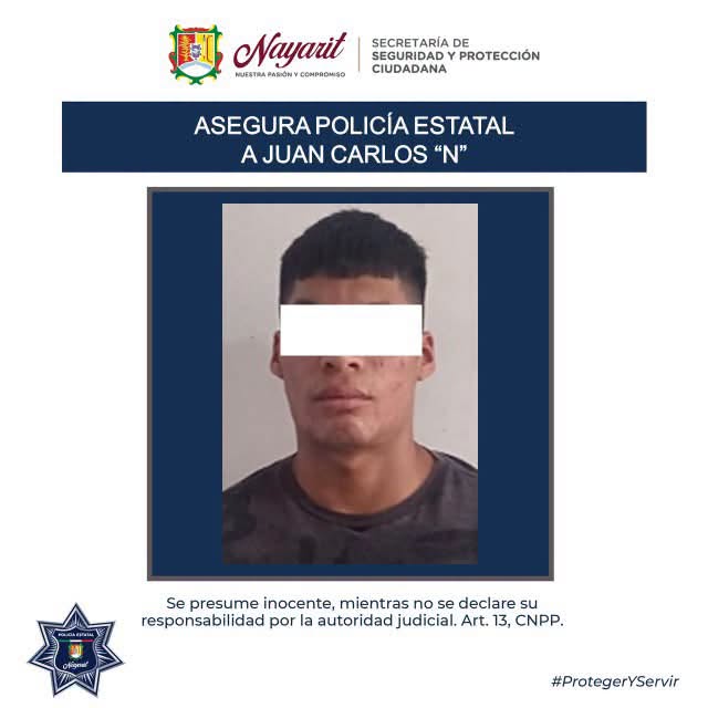 ¡POLICÍA ESTATAL CUMPLE ORDEN DE APREHENSIÓN EN TEPIC DURANTE OPERATIVO DE VIGILANCIA!