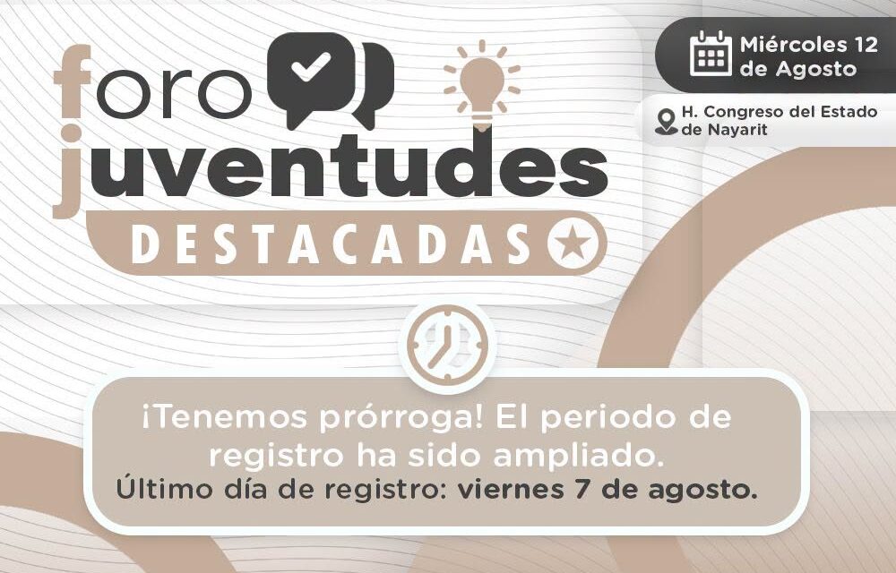 ¡SE AMPLÍA EL PLAZO! AÚN ESTÁS A TIEMPO DE NOMINAR A LAS JUVENTUDES DESTACADAS 2026