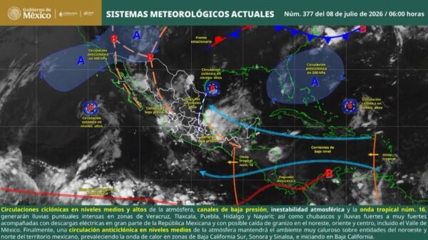 ¡ALERTA POR LLUVIAS INTENSAS EN NAYARIT! CONSULTA EL PRONÓSTICO DE HOY