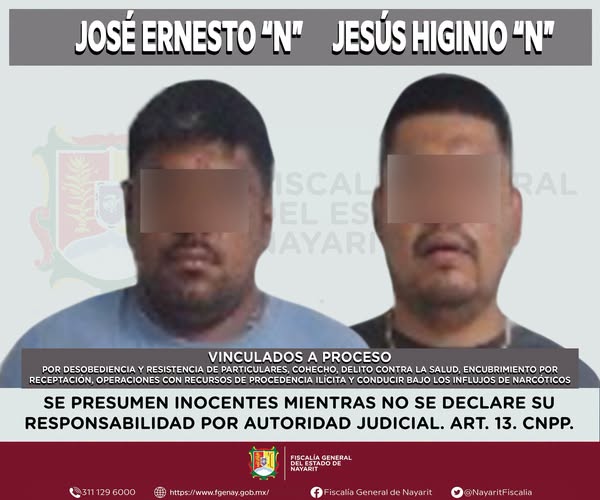 ¡VINCULAN A PROCESO A DOS PERSONAS POR NARCOMENUDEO Y OTROS DELITOS!