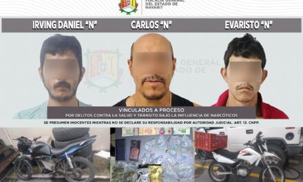 ¡VINCULAN A PROCESO A TRES PERSONAS POR NARCOMENUDEO Y OTROS DELITOS!