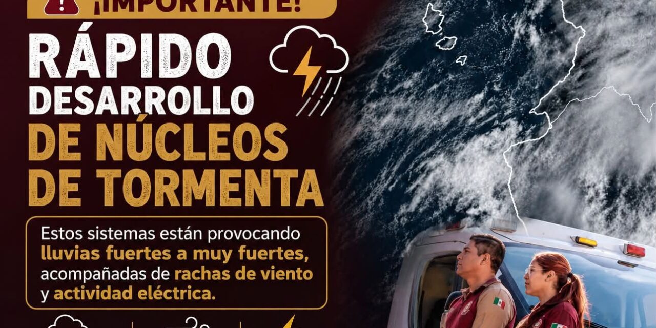 ¡ALERTA! FUERTES TORMENTAS SE APROXIMAN A LA REGIÓN