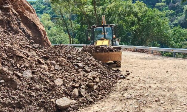 ¡CONTINÚAN LOS TRABAJOS TRAS EL DESLAVE EN EL CAMINO A PALAPITAS!