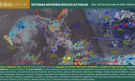 ¡CHUBASCOS, VIENTOS Y OLEAJE! ASÍ ESTARÁ EL CLIMA HOY EN NAYARIT