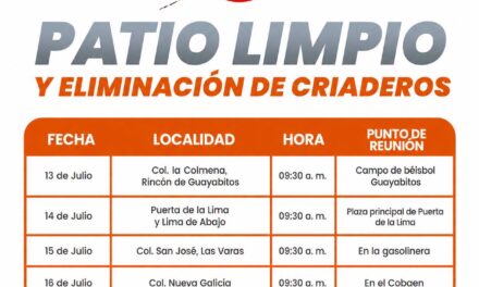 ¡SÚMATE A LA CAMPAÑA PATIO LIMPIO Y PREVÉN EL DENGUE!