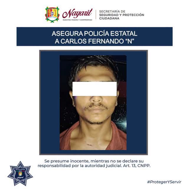 ¡POLICÍA ESTATAL REALIZA DETENCIÓN EN COMPOSTELA POR VIOLENCIA FAMILIAR Y AMENAZAS!