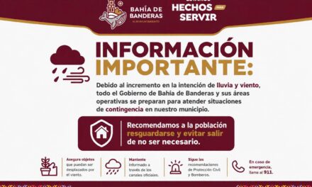 ¡BAHÍA DE BANDERAS SE PREPARA ANTE POSIBLES CONTINGENCIAS POR TORMENTA!