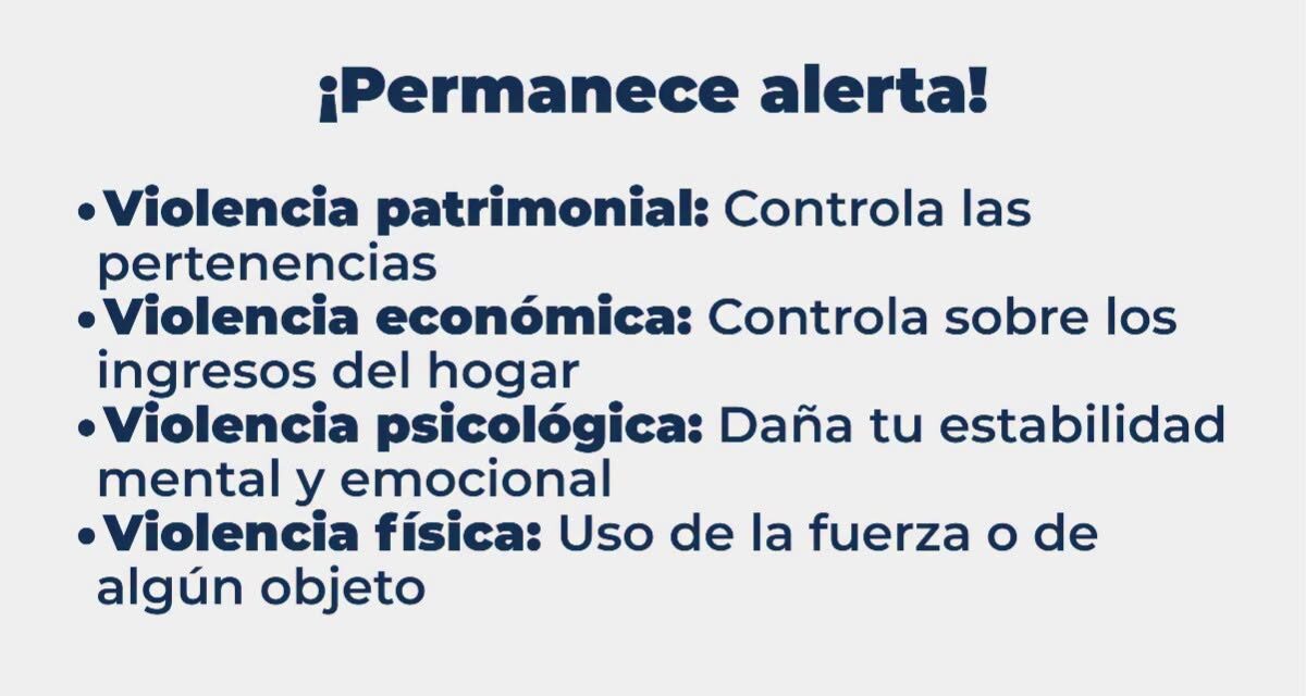 ¡CONOCE LOS TIPOS DE VIOLENCIA Y APRENDE A IDENTIFICAR LAS SEÑALES DE ALERTA!