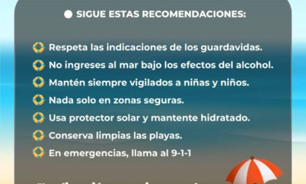 ¡DISFRUTA LA PLAYA CON SEGURIDAD Y RESPONSABILIDAD DURANTE ESTAS VACACIONES!