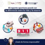 ¡ANTE UNA EMERGENCIA, REPORTA DE INMEDIATO AL 911!