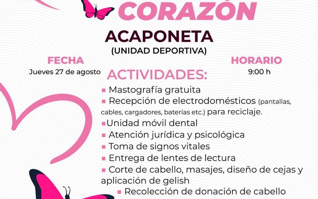 ¡LATIDOS DEL CORAZÓN LLEGAN A ACAPONETA CON SERVICIOS GRATUITOS!