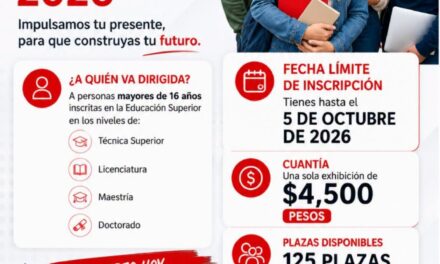 ¡IMPULSA TU FORMACIÓN CON UN APOYO DE $4,500 PESOS