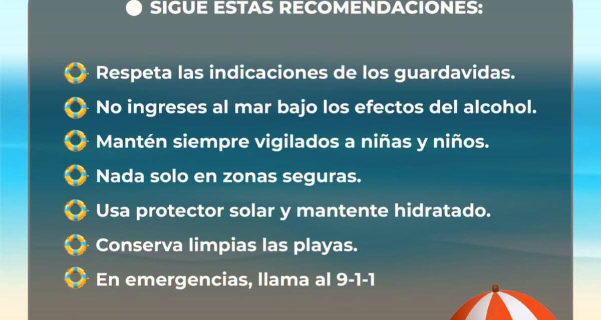 ¡DISFRUTA LA PLAYA CON SEGURIDAD Y RESPONSABILIDAD!