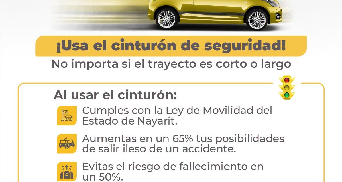 ¡USA SIEMPRE EL CINTURÓN DE SEGURIDAD!