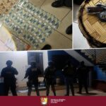 EJECUTA FISCALÍA ORDEN DE CATEO Y ASEGURA DROGA, ARMAMENTO Y EQUIPO TÁCTICO