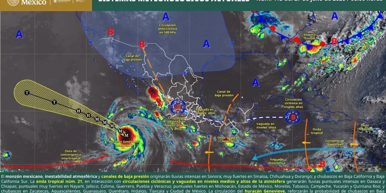 PRONÓSTICO DEL TIEMPO PARA NAYARIT | 27 DE JULIO