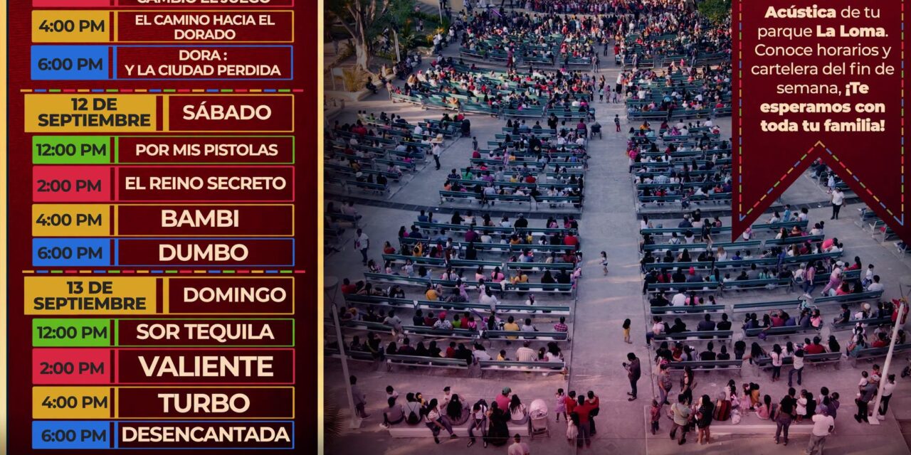 ¡CINE GRATIS ESTE FIN DE SEMANA EN LA LOMA!